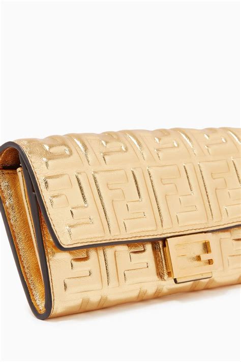 fendi gold wallet on chain|fendi billfold wallet.